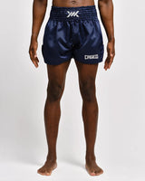 Caged Muay Thai Shorts Classic - Navy Blau/Weiss