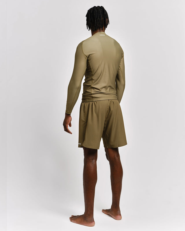 Caged Rashguard Tactical Langarm - Armeegrün