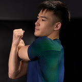 Hayabusa Rashguard Fusion Kurzarm - Blau/Grün