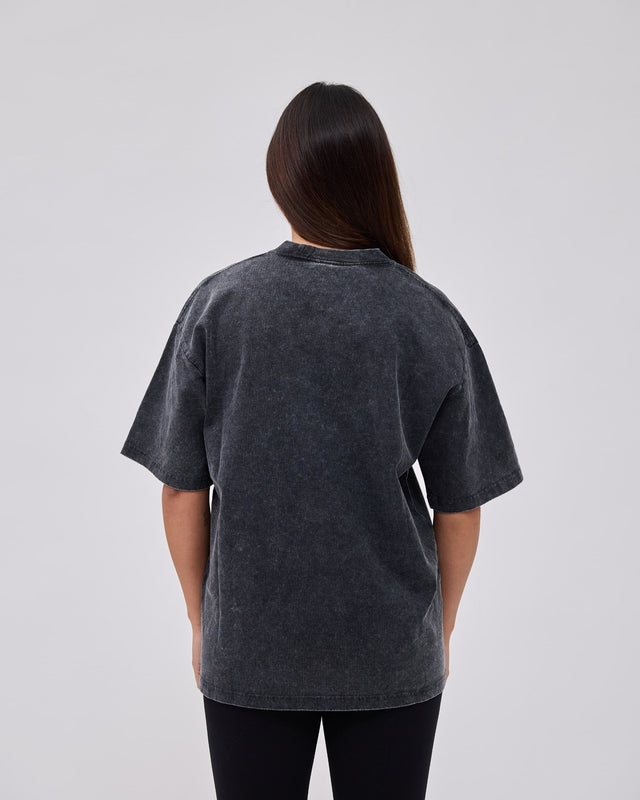 Caged Club T-shirt - Washed Schwarz