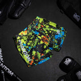 Phantom Athletics MMA Shorts Fusion Splatter - Schwarz/Neon