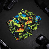 Phantom Athletics MMA Shorts Fusion Splatter - Schwarz/Neon