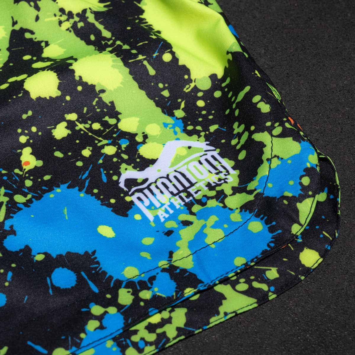Phantom Athletics MMA Shorts Fusion Splatter - Schwarz/Neon