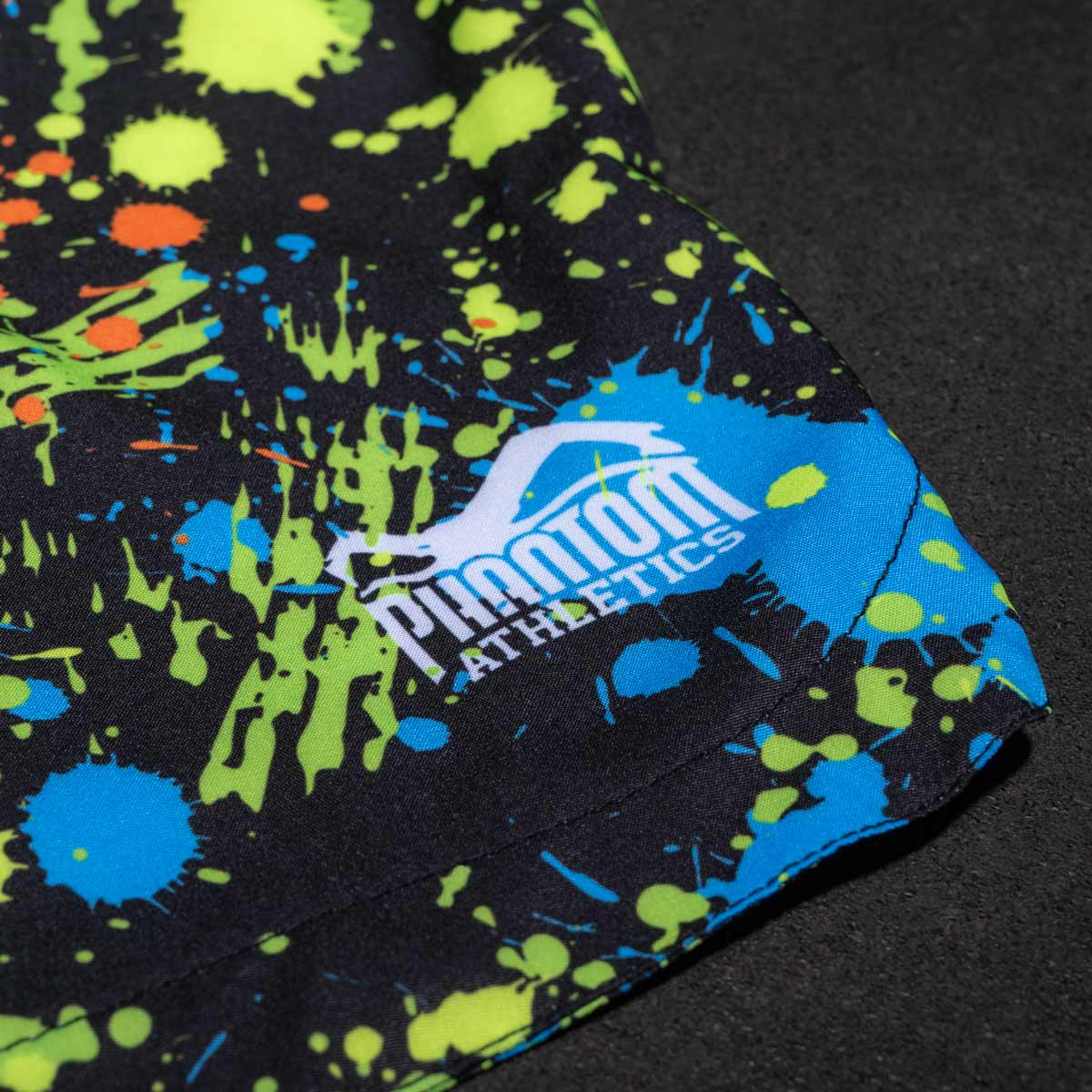 Phantom Athletics MMA Shorts Fusion Splatter - Schwarz/Neon
