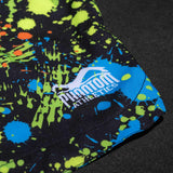 Phantom Athletics MMA Shorts Fusion Splatter - Schwarz/Neon