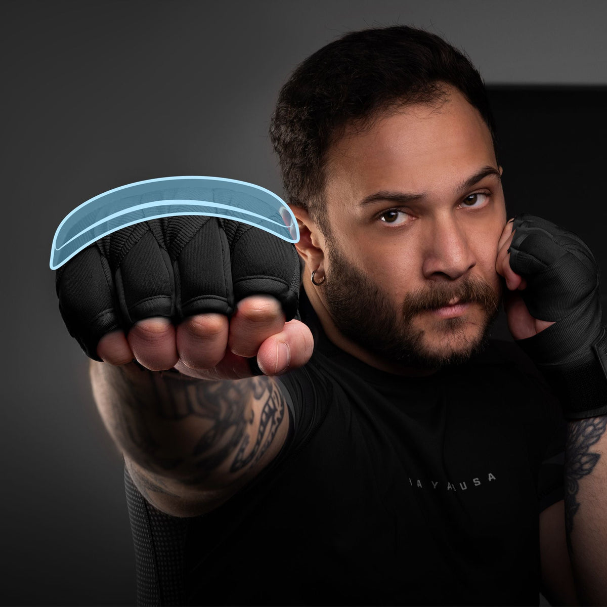 Hayabusa Handwraps Knuckle Guard - Schwarz