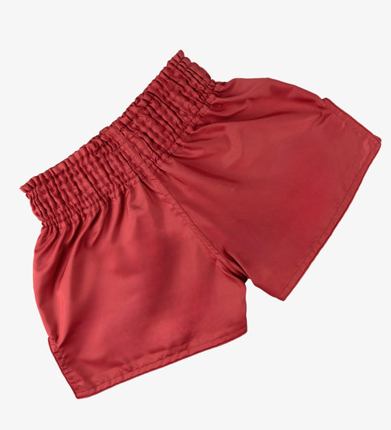 Caged Muay Thai Shorts Classic - Bordeauxrot/Weiss