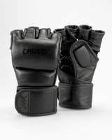 Caged MMA Handschuhe 'X‘ Series - Schwarz/Schwarz