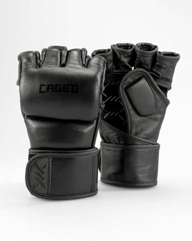 Caged MMA Handschuhe 'X‘ Series - Schwarz/Schwarz
