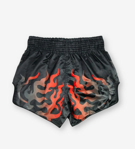 Fairtex Muay Thai Shorts Volcano - Schwarz/Rot - The Fight Company Deutschland