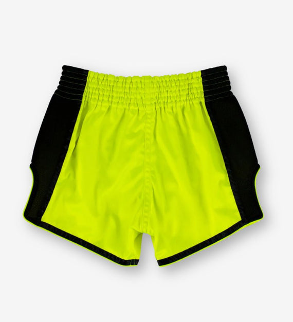 Fairtex Muay Thai Shorts Satoru - Lime Grün/Schwarz - The Fight Company Deutschland