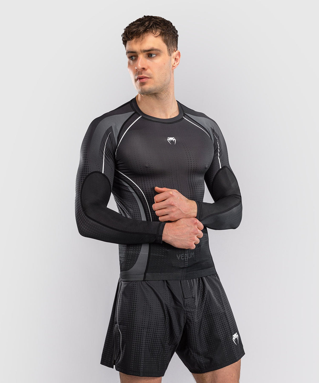 Venum Rashguard Stealth Lange Ärmel - Schwarz/Weiß