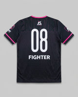 King Pro Boxing T-Shirt Dry-Fit ‚08‘ – Schwarz/Rosa