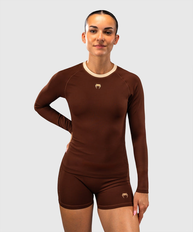 Venum Rashguard Viper Langarm Damen - Braun