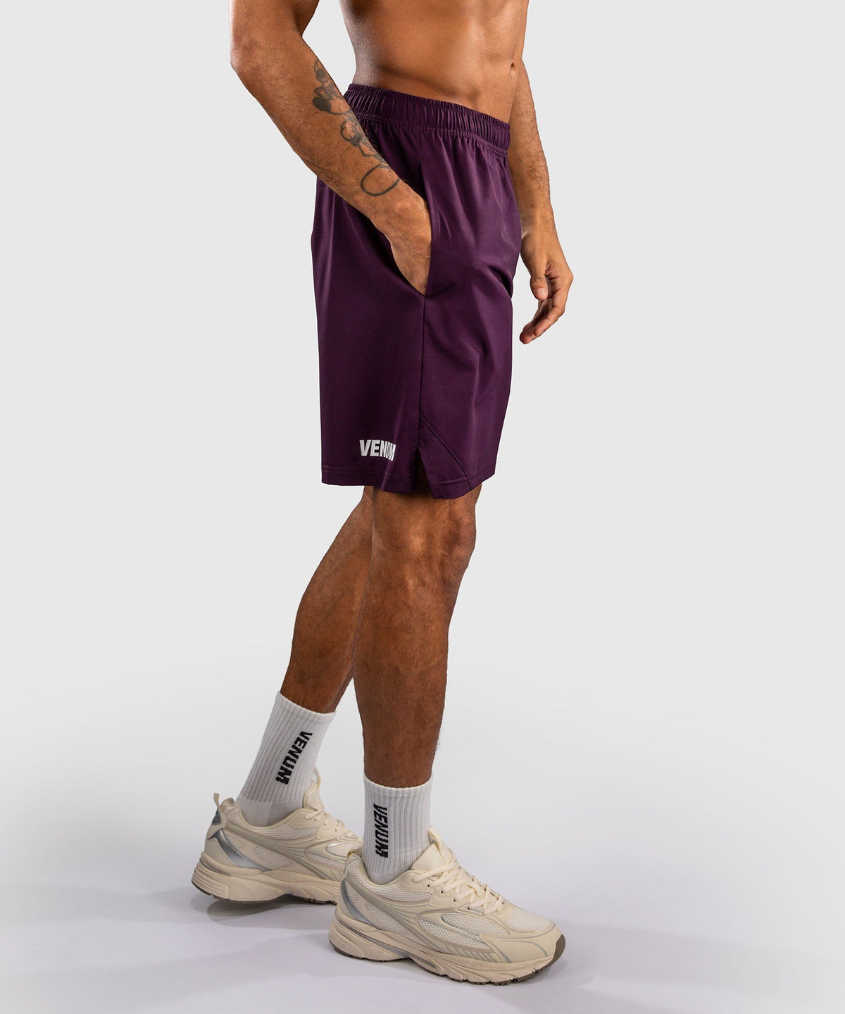 Venum Trainingsshorts Contender - Dunkelviolett/Weiß