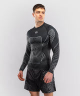 Venum Rashguard Midnight Fury Lange Mouwen - Schwarz/Grau/Silber