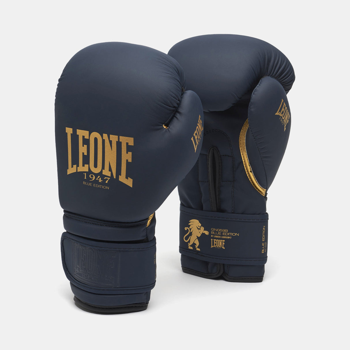 Leone Boxhandschuhe GN059B - Marineblau/Gold