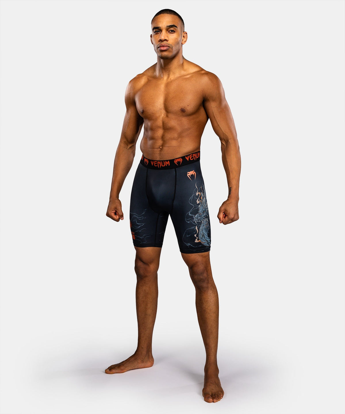 Venum Kompressionsshorts Thunder Dragon - Schwarz/Grau/Kupfer