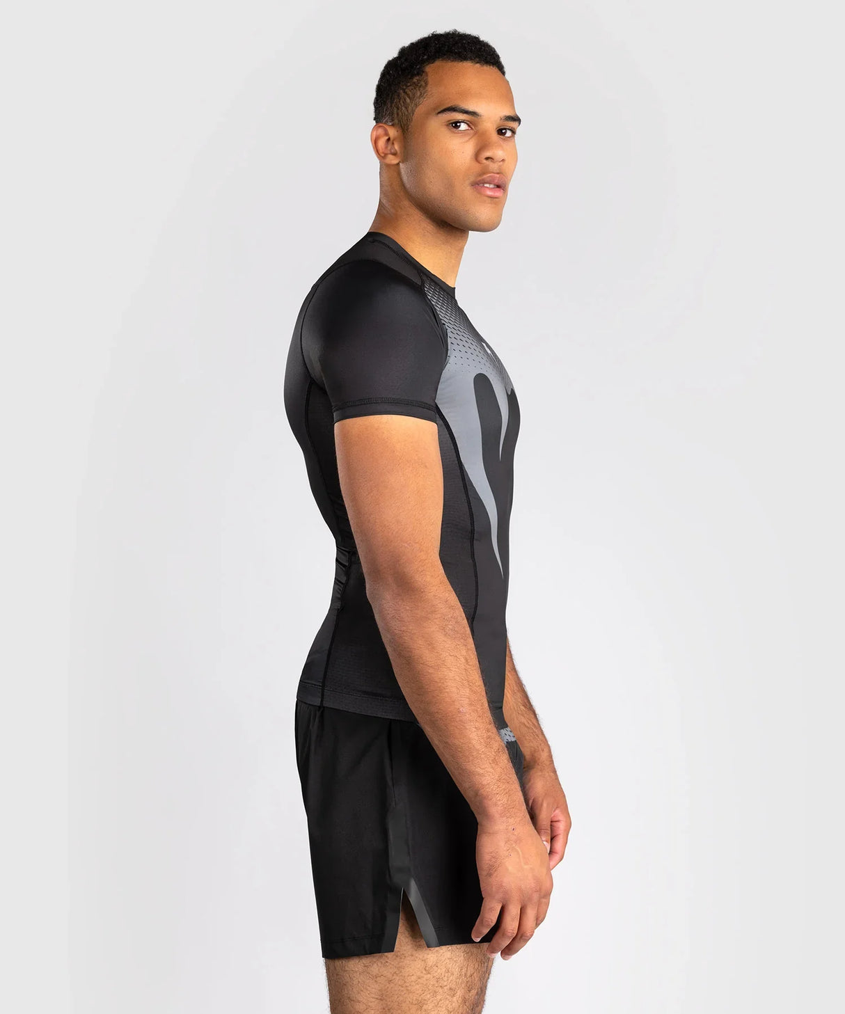 Venum No Gi Rashguard Kurzarm – Schwarz/Silber