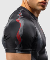 Venum Rashguard Demon Kurzarm - Schwarz/Grau