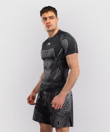 Venum Rashguard Midnight Fury Kurzarm – Schwarz/Grau/Silber