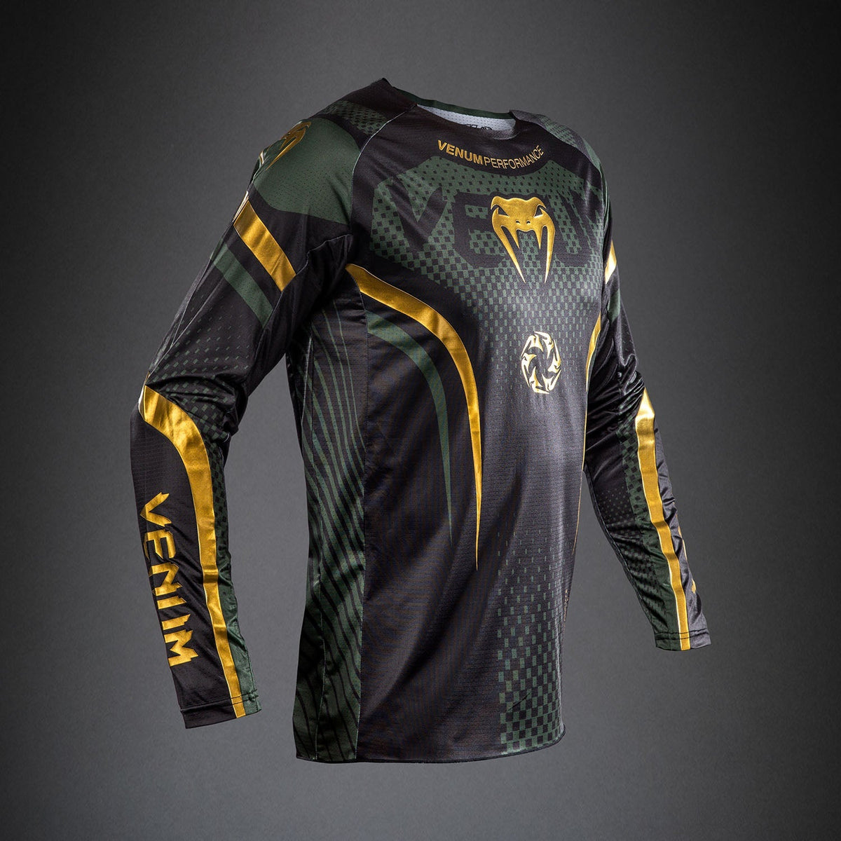 Venum MX Challenger Shirt - Schwarz/Grün/Gold