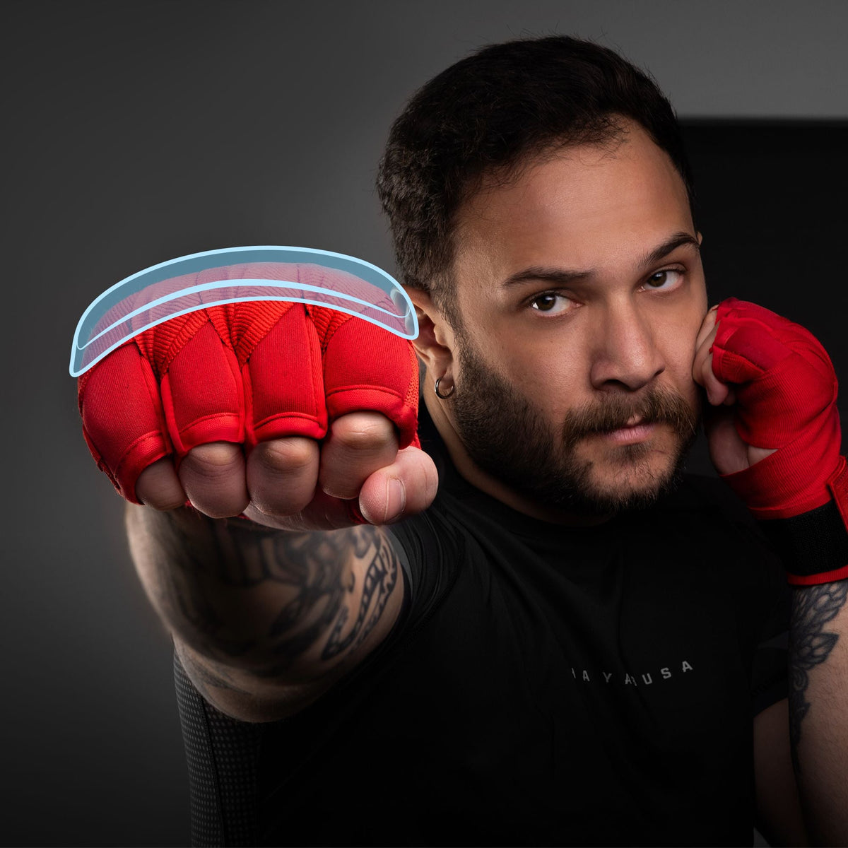 Hayabusa Handwraps Knuckle Guard - Rot