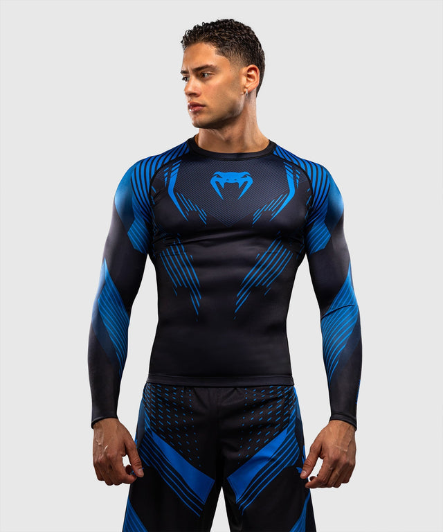 Venum Rashguard No-Gi 6.0 Lange Ärmel - Schwarz/Blau