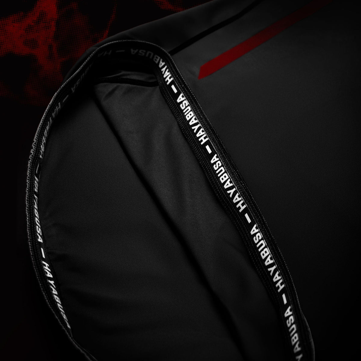 Hayabusa x UFC BJJ Rashguard Kurzarm - Schwarz/Rot