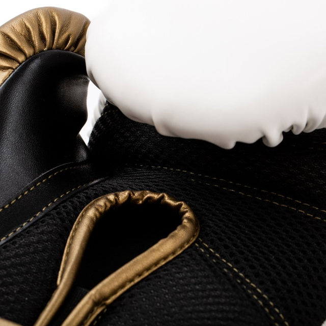 Everlast Boxhandschuhe Powerlock 2R – Weiss/Gold