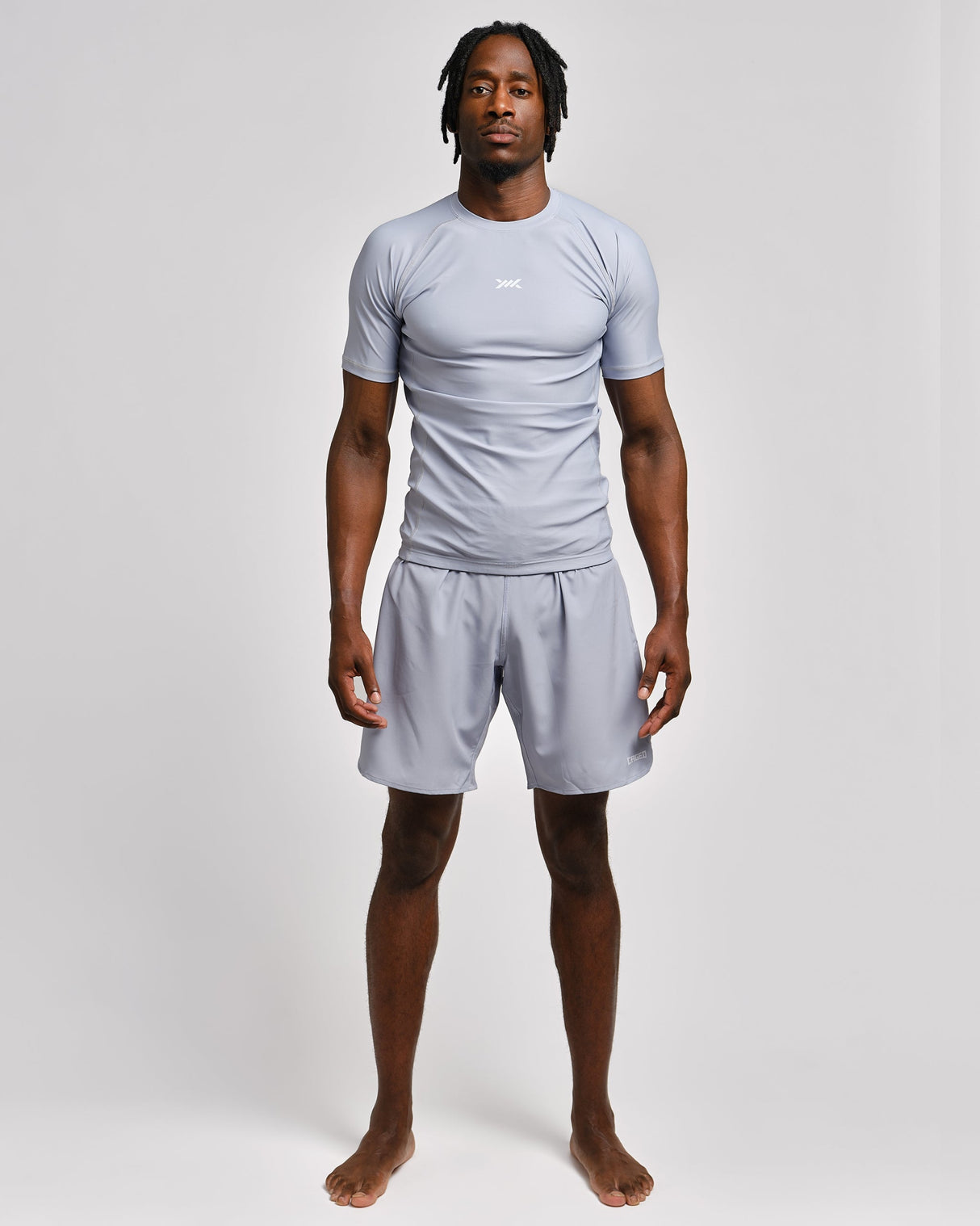 Caged Rashguard Tactical Kurzarm - Gunmetal Grey