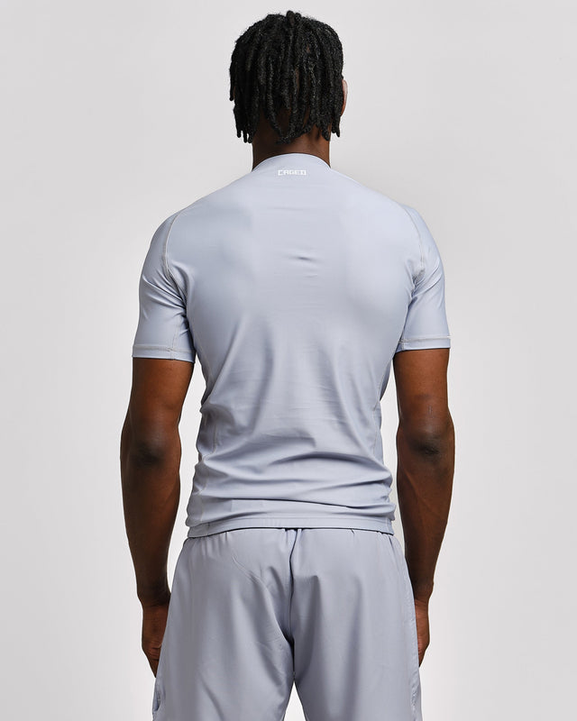 Caged Rashguard Tactical Kurzarm - Gunmetal Grey
