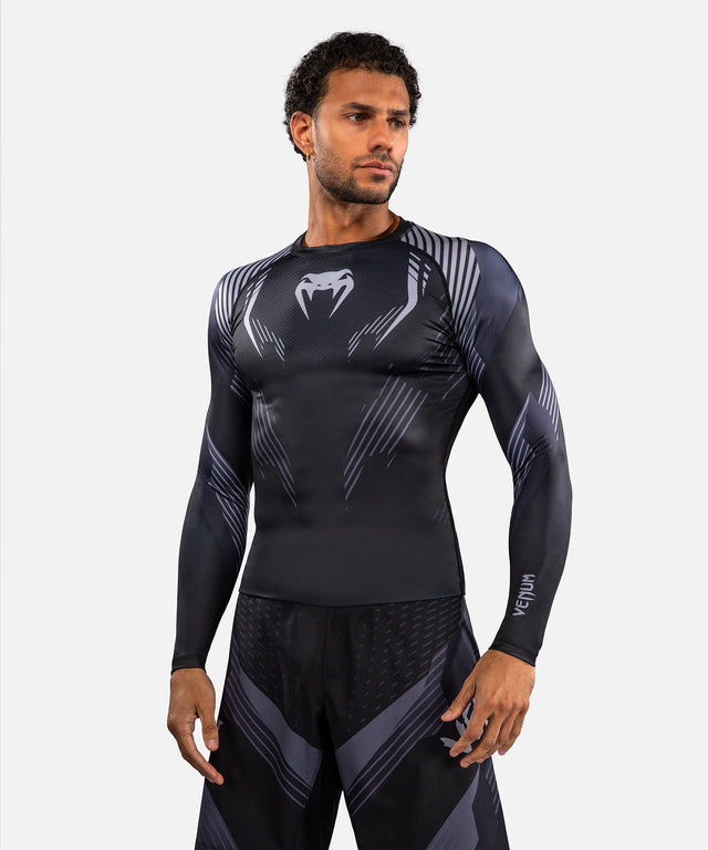 Venum Rashguard No-Gi 6.0 Lange Ärmel - Schwarz/Grau