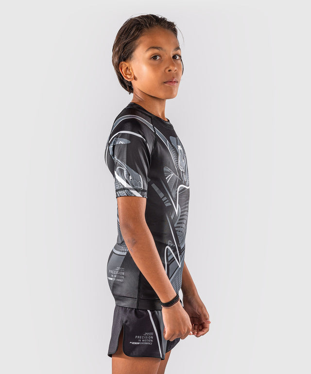 Venum Rashguard Crimson Viper 2.0 Kurzarm Kinder - Schwarz/Grau