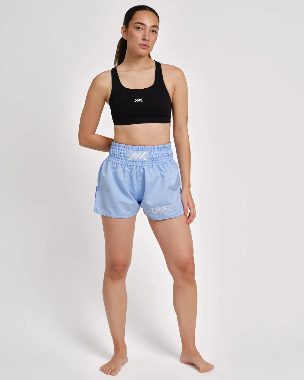 Caged Classic Muay Thai Shorts - Hellblau