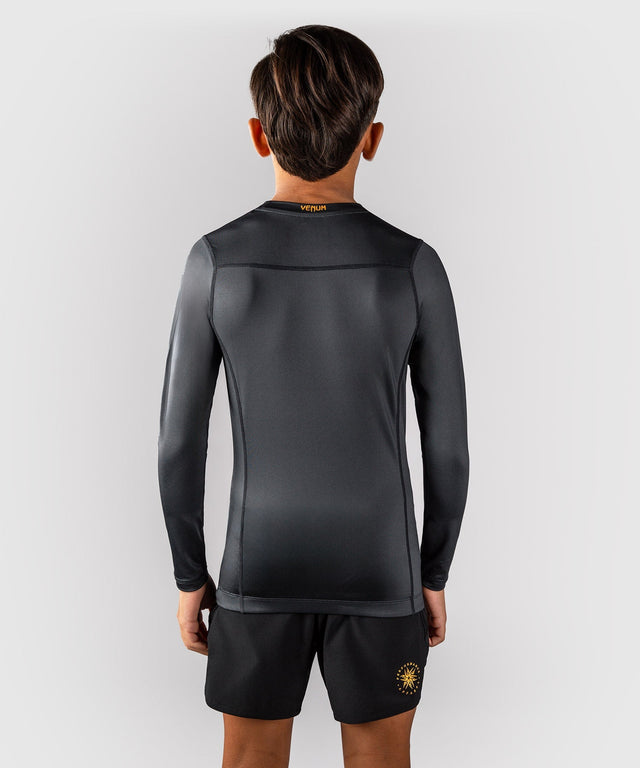 Venum Rashguard Attack Lange Ärmel Kinder - Schwarz/Gold
