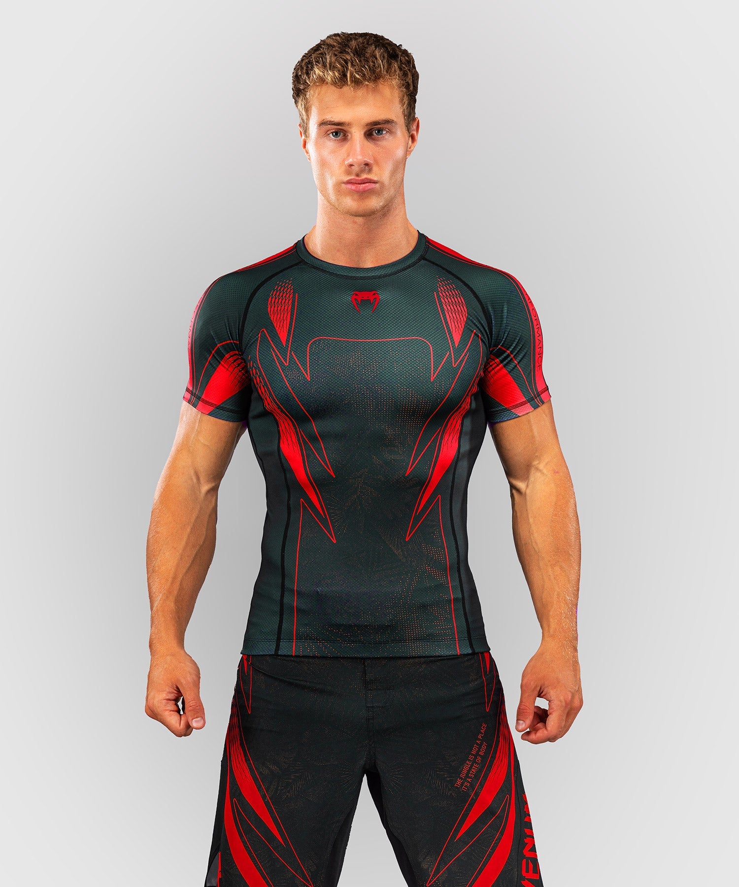 Venum Rashguard Amazonia Reborn Kurzarm - Schwarz/Rot
