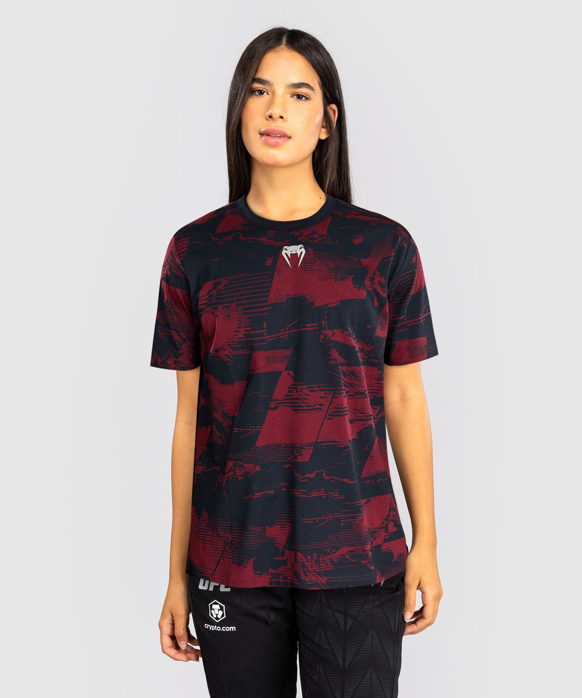 Venum UFC T-Shirt Zenith Damen - Marineblau/Bordeaux/Silber