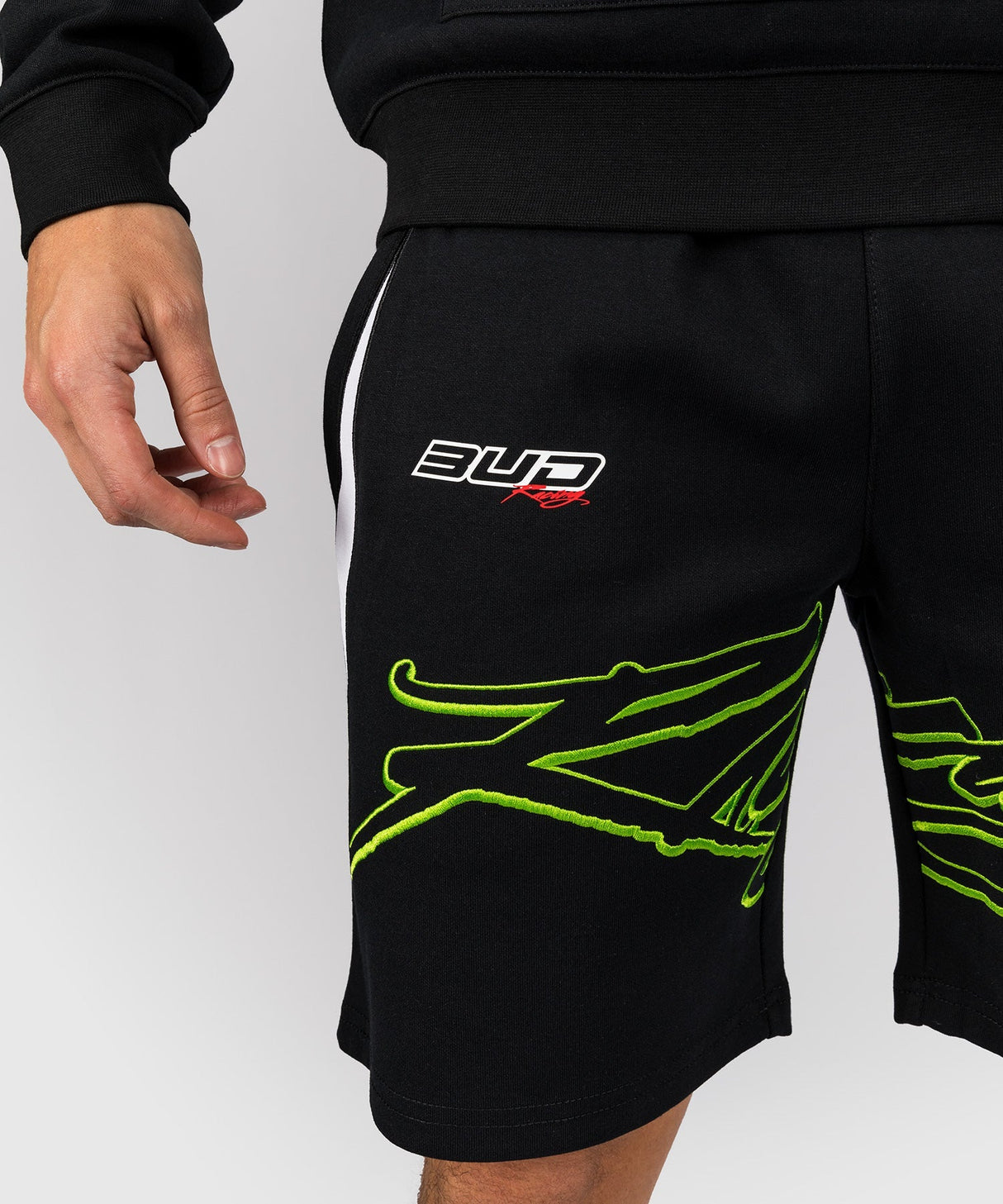 Venum x Bud Racing Shorts - Schwarz/Weiß/Limonengrün