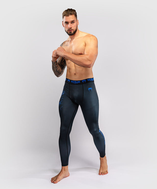 Venum Kompressionshose Thunder Dragon - Schwarz/Königsblau