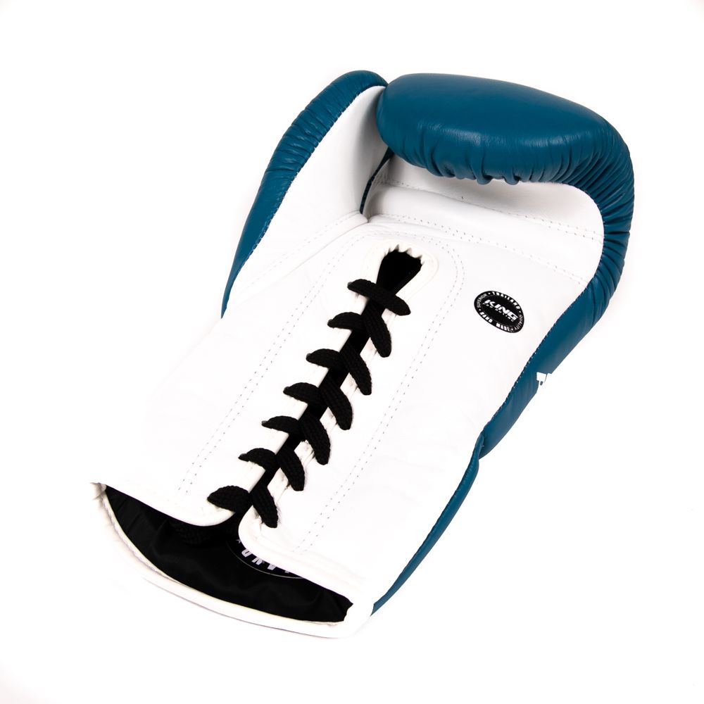 King Boxhandschuhe BG2 mit Schnürung - Blau/Weiss