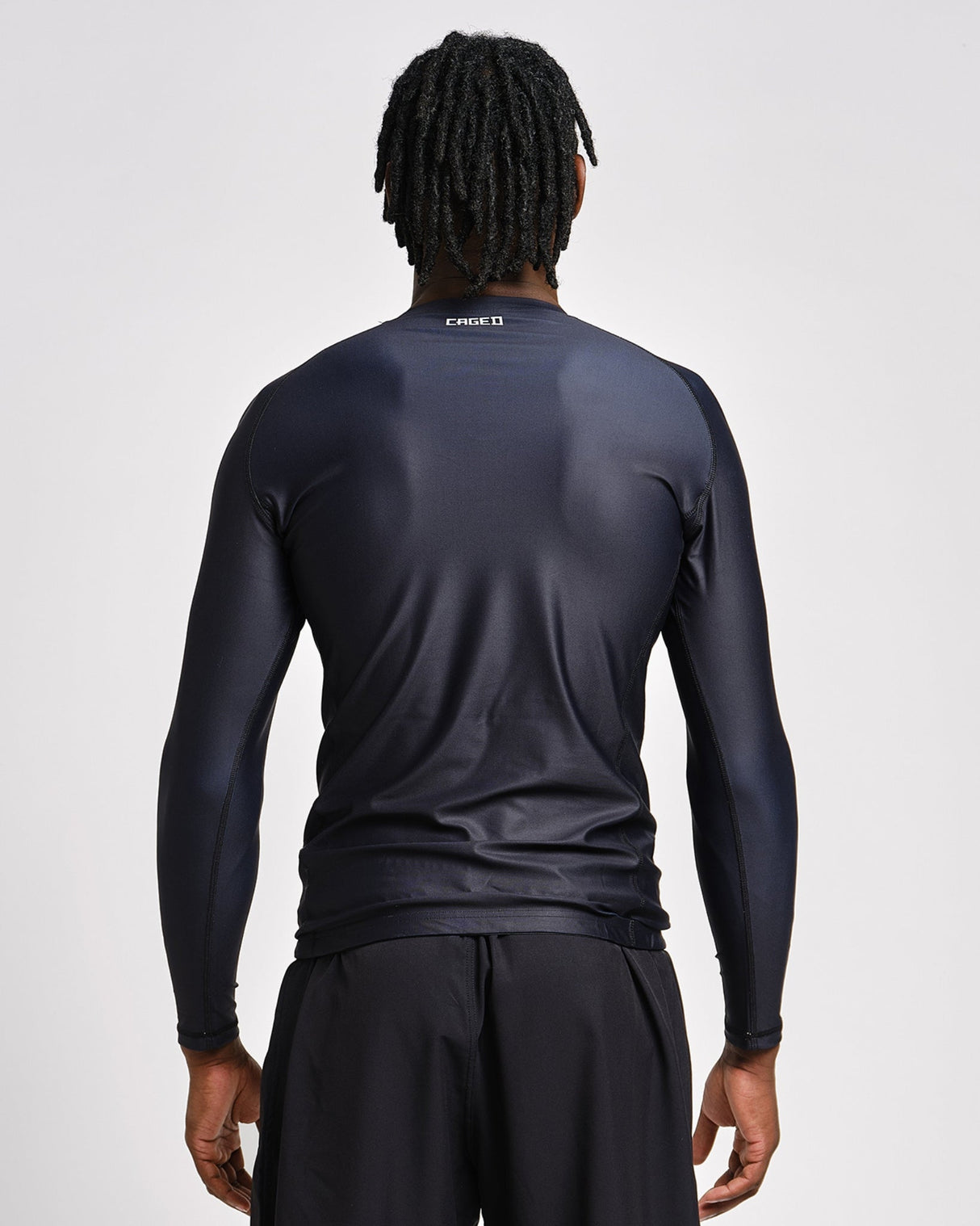 Caged Rashguard Tactical Langarm - Schwarz