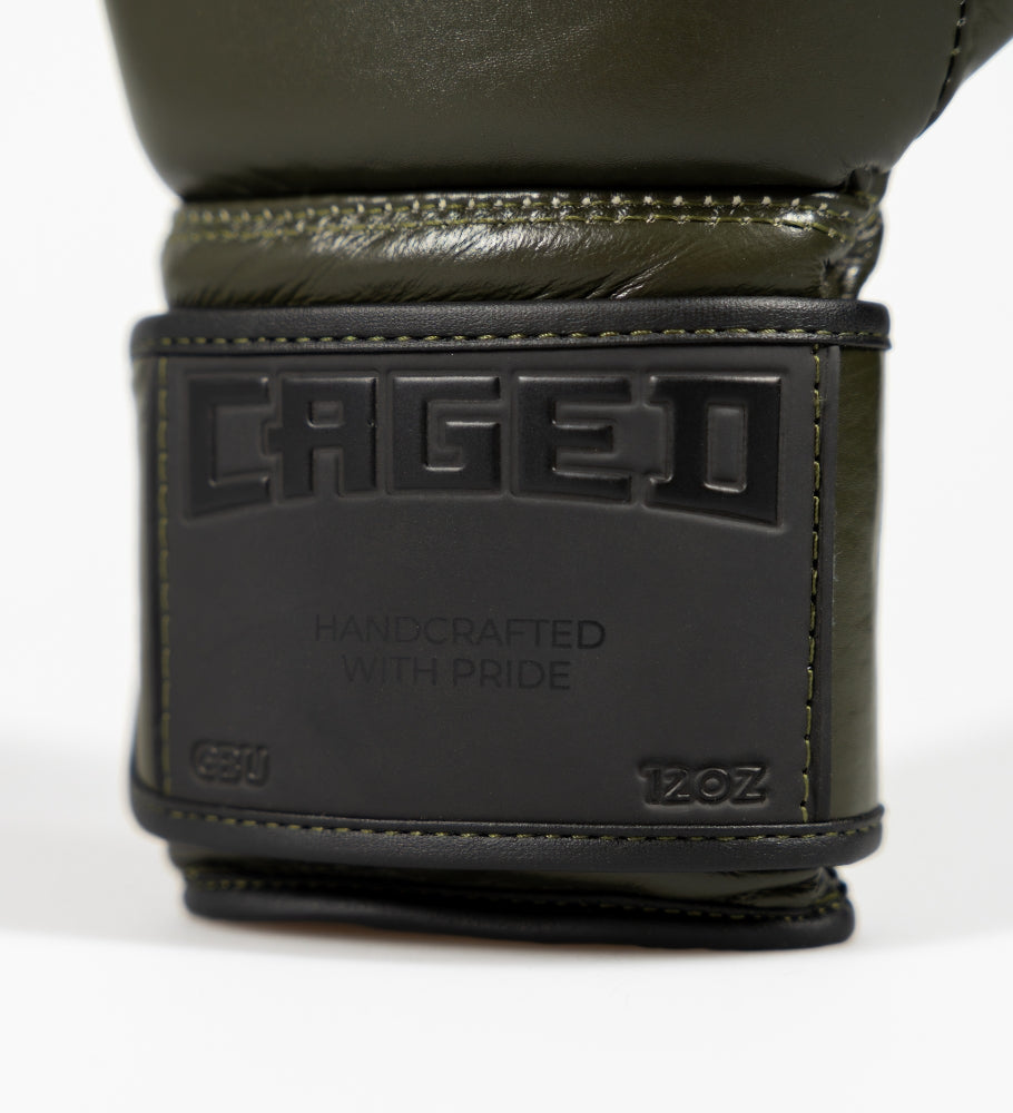 Caged Boxhandschuhe 'X' Series - Kaki Grün/Schwarz - The Fight Company Deutschland