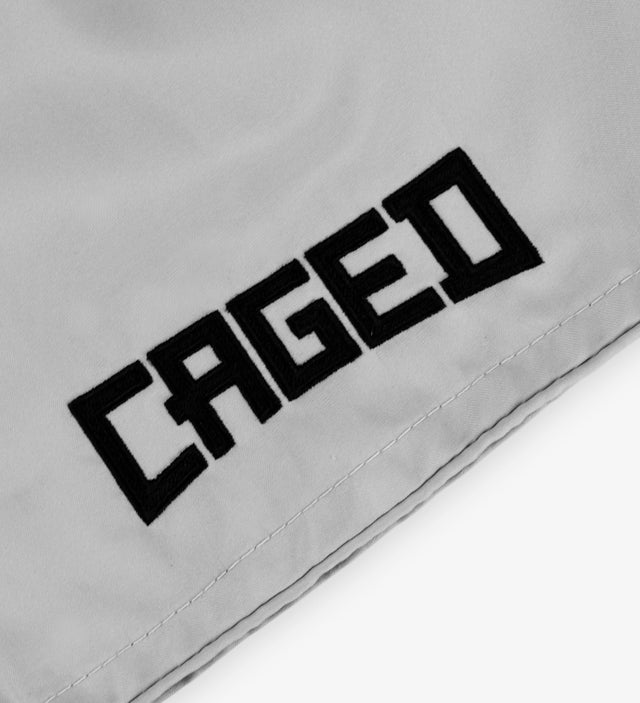 Caged Muay Thai Shorts Classic - Hellgrau/Schwarz