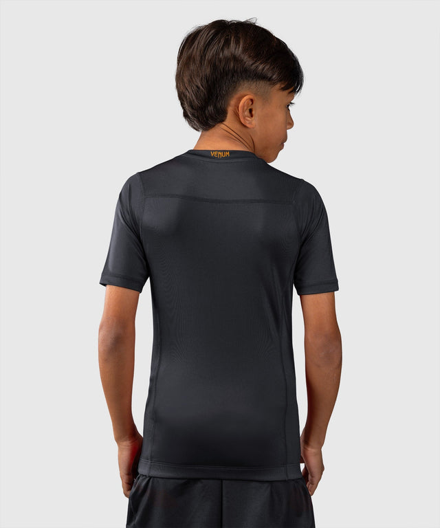 Venum Rashguard Attack Kurzarm Kinder - Schwarz/Gold