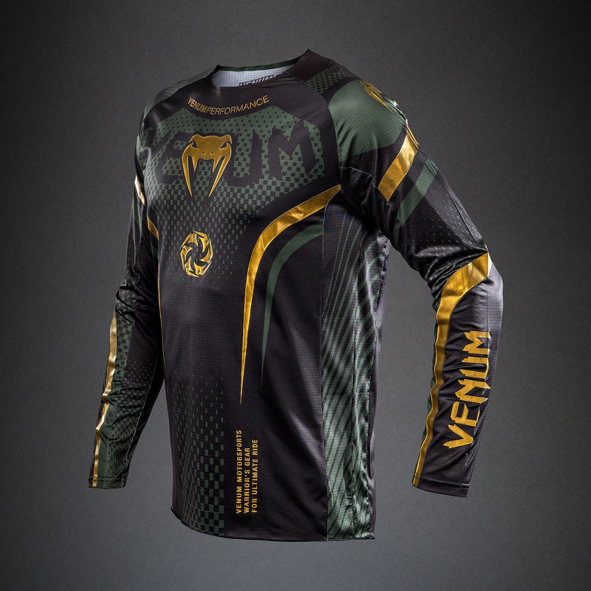 Venum MX Challenger Shirt - Schwarz/Grün/Gold