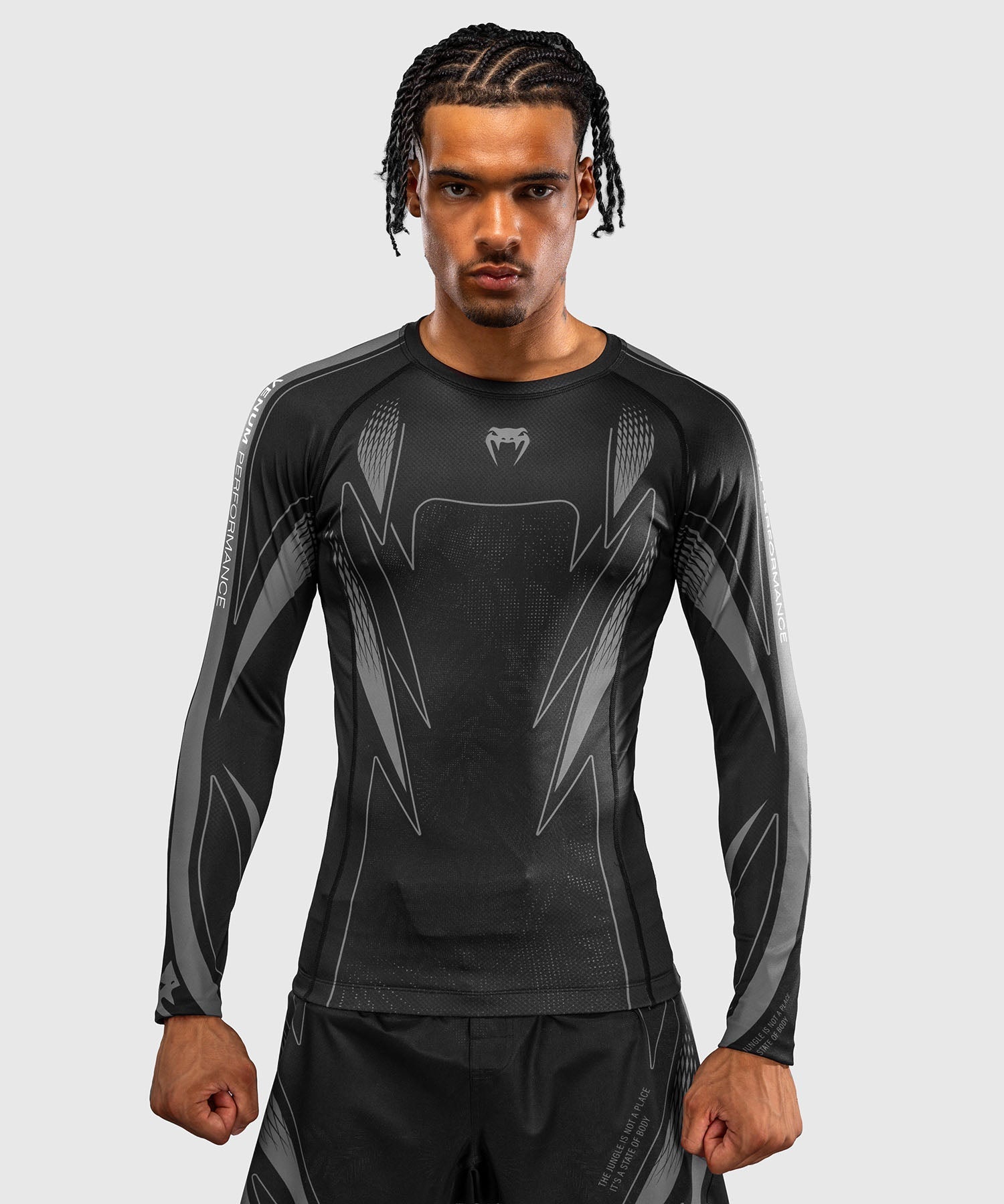Venum Rashguard Amazonia Reborn Lange Ärmel - Schwarz/Grau