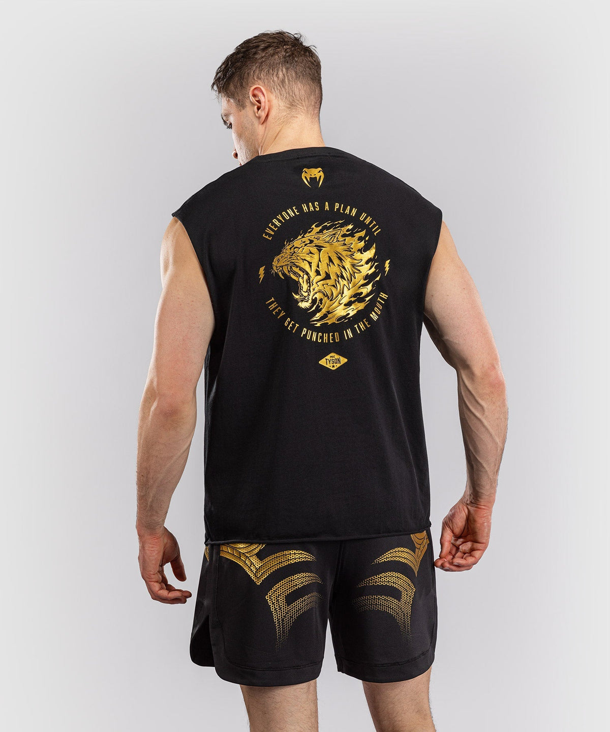 Venum x Mike Tyson T-Shirt Tiger Ärmellos – Schwarz/Gold