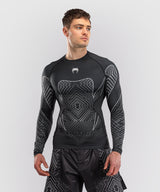 Venum Rashguard Midnight Fury Lange Mouwen - Schwarz/Grau/Silber