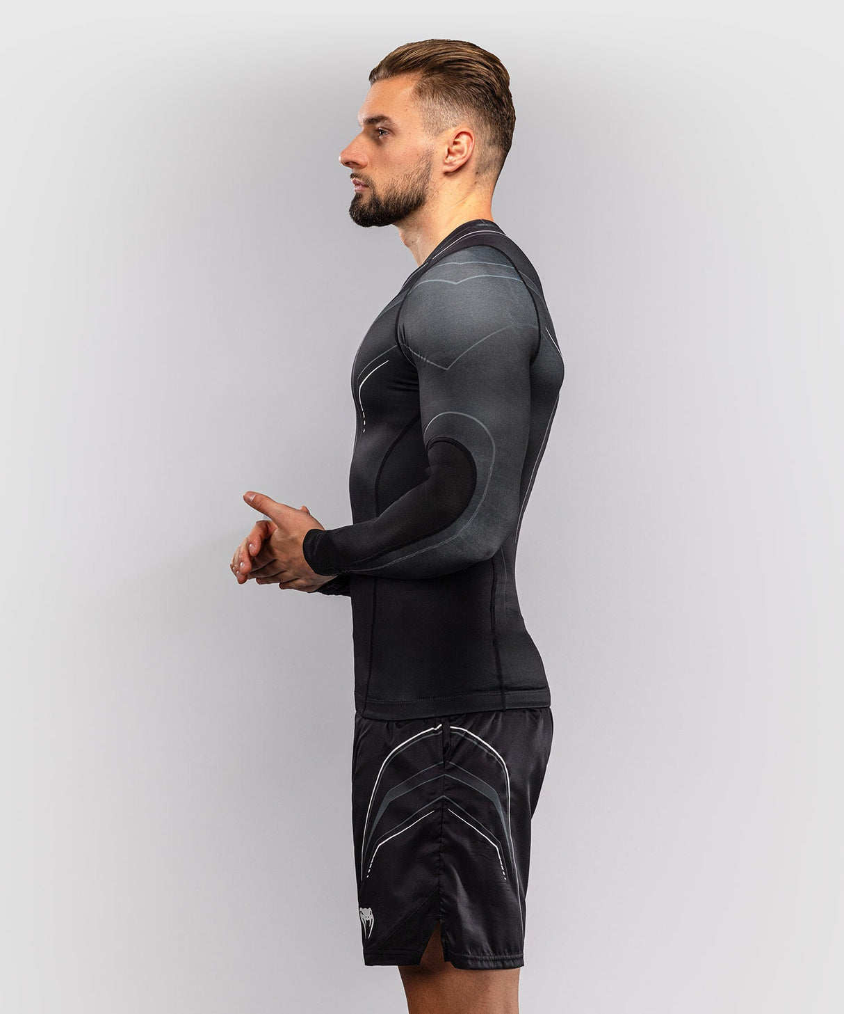 Venum Rashguard Streamline Lange Ärmel - Schwarz/Weiß